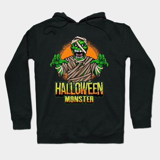 Halloween Mummy - Happy Halloween Hoodie by Thumthumlam